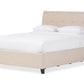 baxton studio lea modern and contemporary beige mix linen queen size storage platform bed | Modish Furniture Store-2