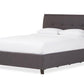 baxton studio lea modern and contemporary dark grey fabric queen size storage platform bed | Modish Furniture Store-2