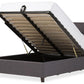 baxton studio lea modern and contemporary dark grey fabric queen size storage platform bed | Modish Furniture Store-3