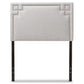 baxton studio geneva modern and contemporary grayish beige fabric upholstered twin size headboard | Modish Furniture Store-2
