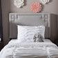 Baxton Studio Geneva Modern and Contemporary Grayish Beige Fabric Upholstered Twin Size Headboard | Modishstore | Headboards