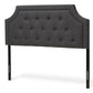 baxton studio mars modern and contemporary dark grey fabric full size headboard | Modish Furniture Store-2