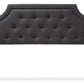 baxton studio mars modern and contemporary dark grey fabric queen size headboard | Modish Furniture Store-3