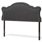 baxton studio avery modern and contemporary dark grey fabric queen size headboard | Modish Furniture Store-3