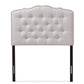 baxton studio lucy modern and contemporary greyish beige fabric twin size headboard | Modish Furniture Store-3