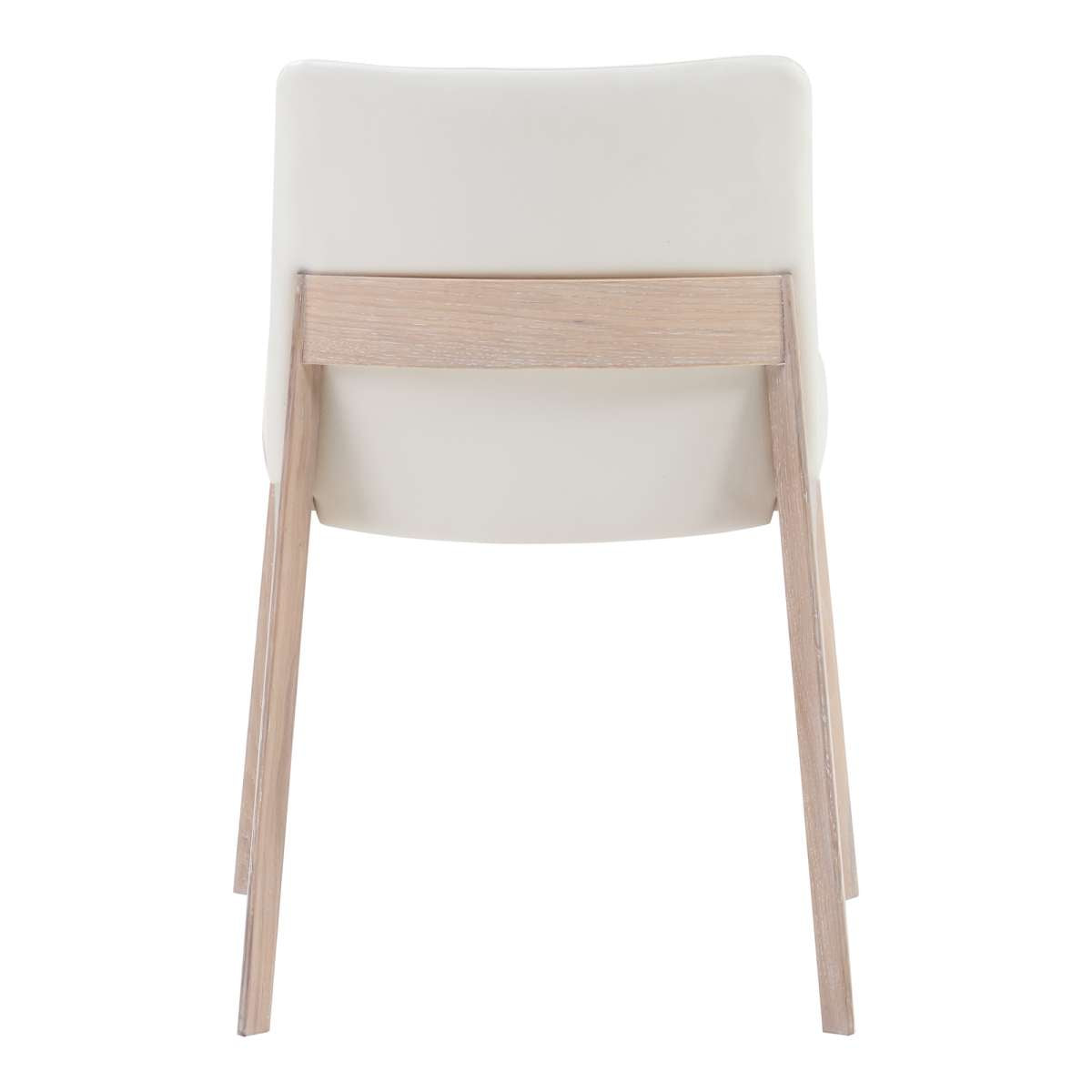Deco Oak Dining Chair White Pvc-M2 (Set Of 2) By Moe's Home Collection