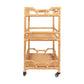 Napali Rattan Rolling Barcart, Natural by Jeffan | Bar Carts | Modishstore - 2