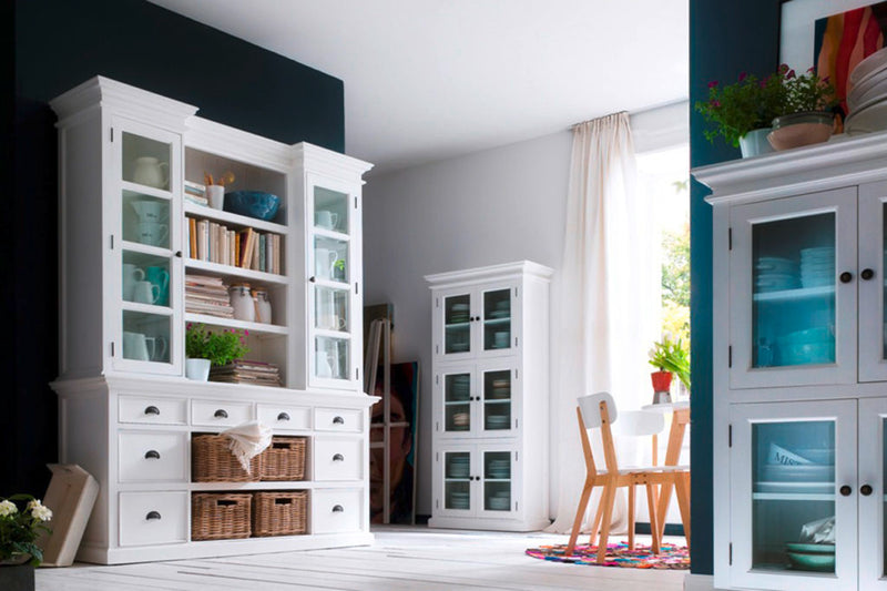 Library Hutch with Basket Set By Novasolo - BCA600 | Sideboards | Modishstore