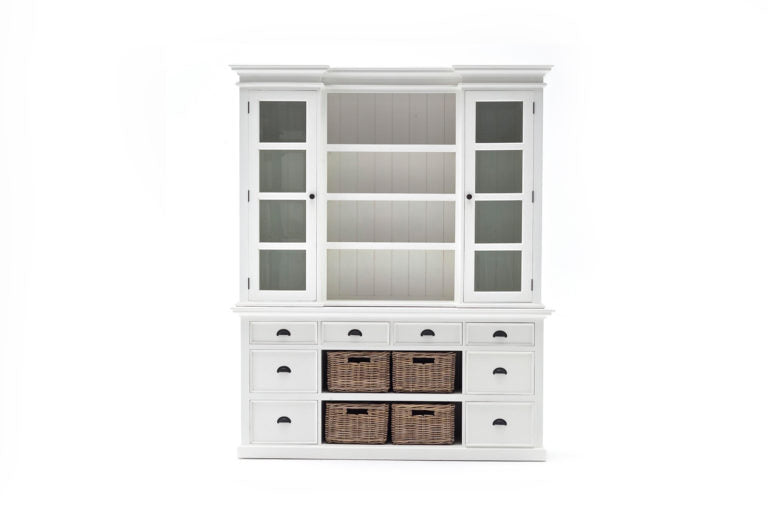 Library Hutch with Basket Set By Novasolo - BCA600 | Sideboards | Modishstore - 2