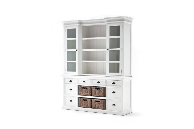 Library Hutch with Basket Set By Novasolo - BCA600 | Sideboards | Modishstore - 12