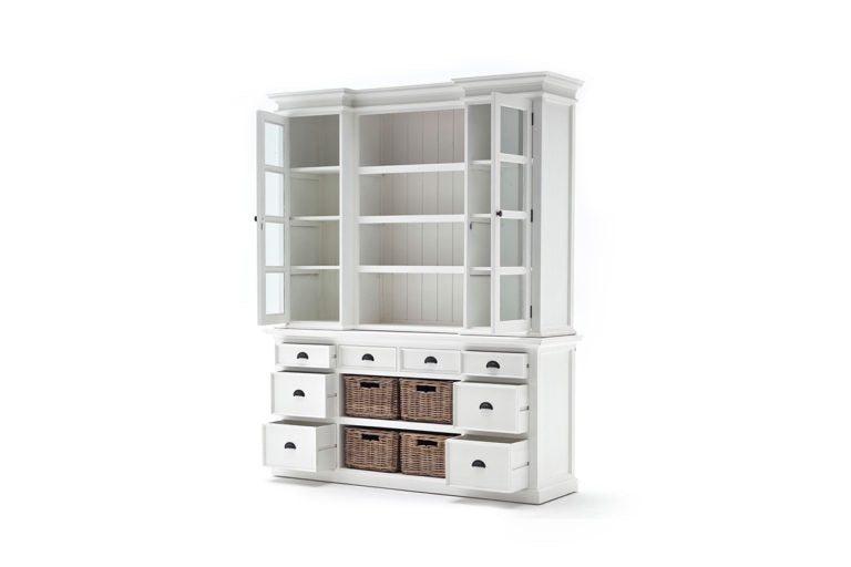 Library Hutch with Basket Set By Novasolo - BCA600 | Sideboards | Modishstore - 10