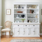 Hutch Bookcase 5 Doors 3 Drawers By Novasolo - BCA606 | Cabinets | Modishstore