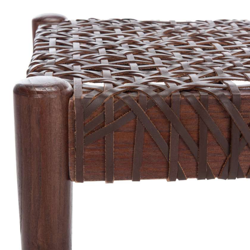 Safavieh Bandelier Leather Weave Bench | Stools & Benches |  Modishstore  - 11