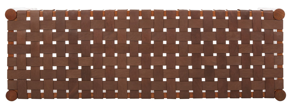 Safavieh Amalia Leather Weave Bench | Benches | Modishstore - 4