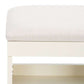Safavieh Cricket Open Shelf Bench W/ Cushion - Cream Linen | Benches | Modishstore - 3