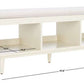 Safavieh Cricket Open Shelf Bench W/ Cushion - Cream Linen | Benches | Modishstore - 4