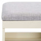Safavieh Cricket Open Shelf Bench W/ Cushion - Gray Linen | Benches | Modishstore - 3