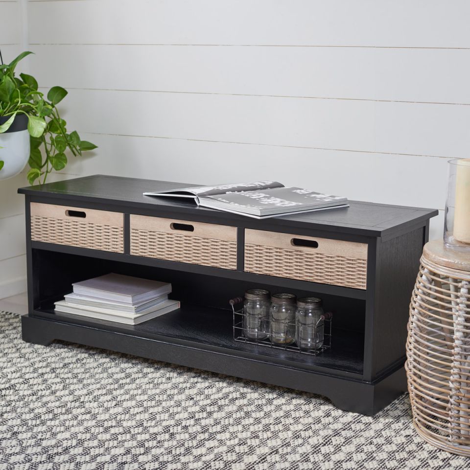 Safavieh Landers 3 Drawer Storage Bench | Benches | Modishstore - 3