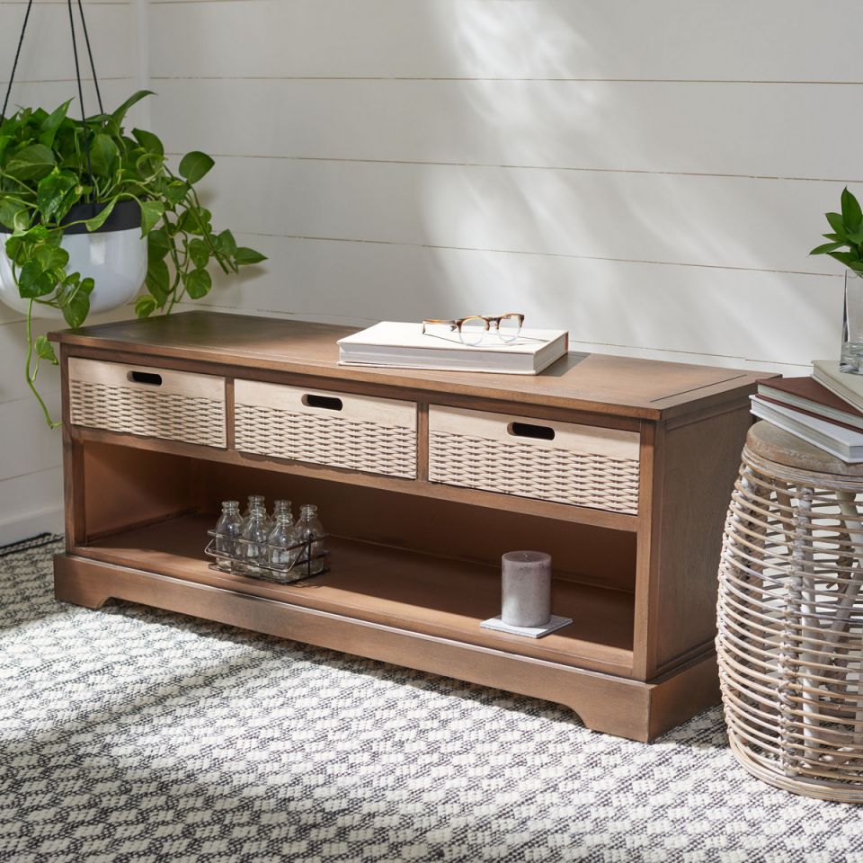 Safavieh Landers 3 Drawer Storage Bench | Benches | Modishstore - 6