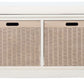 Safavieh Landers 2 Drawer/Cushion Storage Bench - Distressed White | Benches | Modishstore - 2
