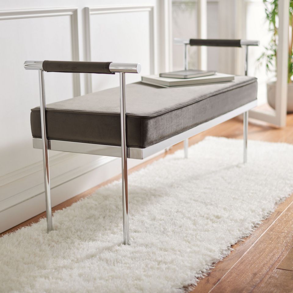 Safavieh Pim Long Rectangle Bench W/ Arms | Benches | Modishstore - 2