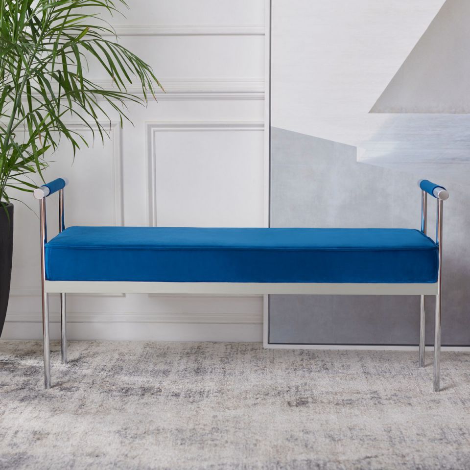 Safavieh Pim Long Rectangle Bench W/ Arms | Benches | Modishstore - 6