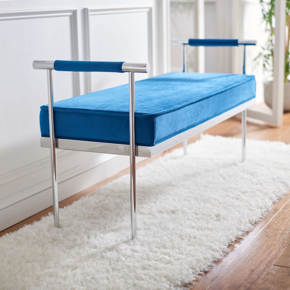 Safavieh Pim Long Rectangle Bench W/ Arms | Benches | Modishstore - 7
