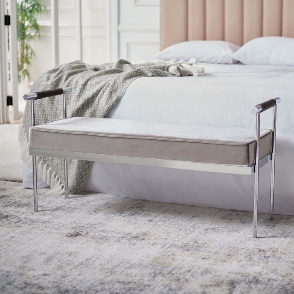 Safavieh Pim Long Rectangle Bench W/ Arms | Benches | Modishstore - 12