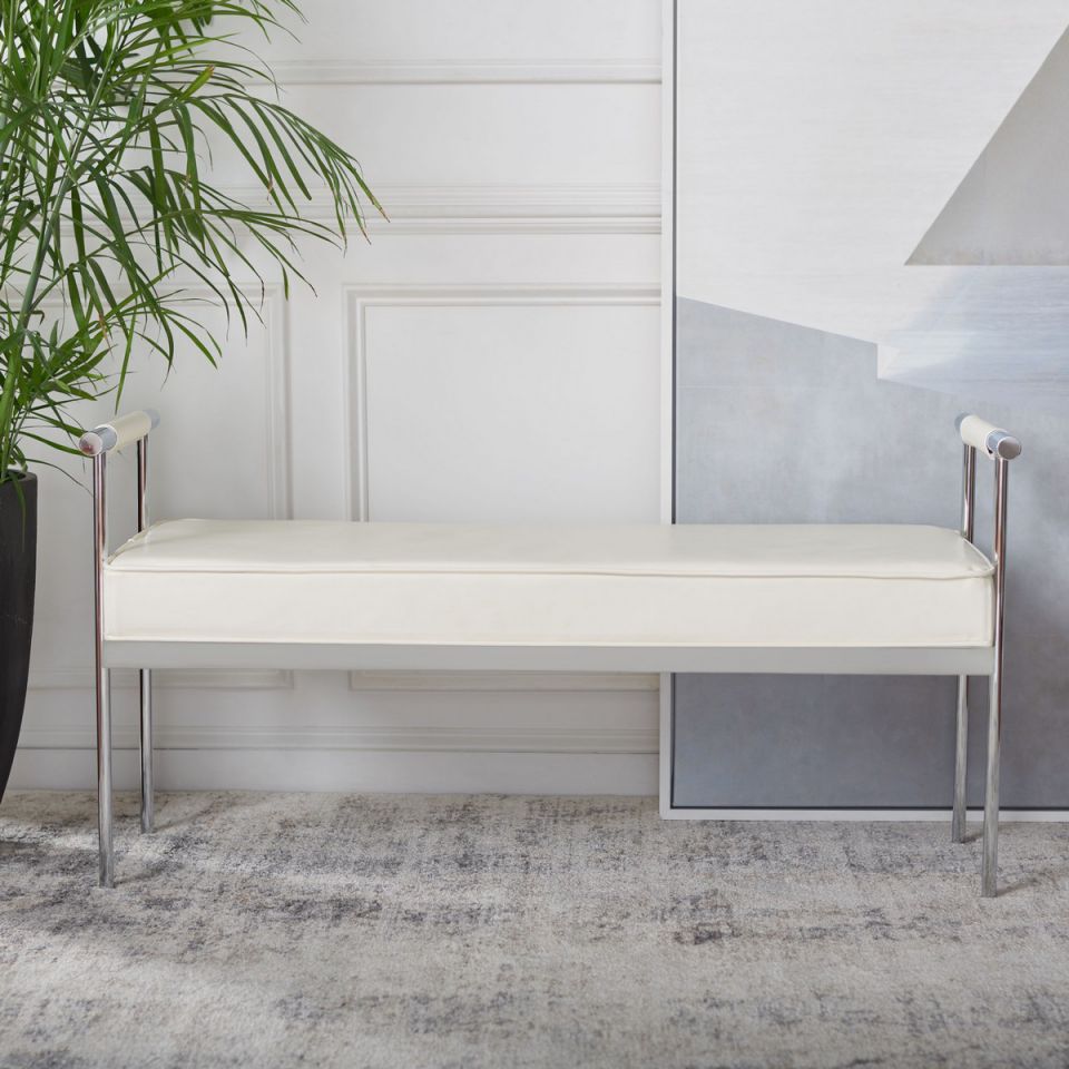 Safavieh Pim Long Rectangle Bench W/ Arms | Benches | Modishstore - 16