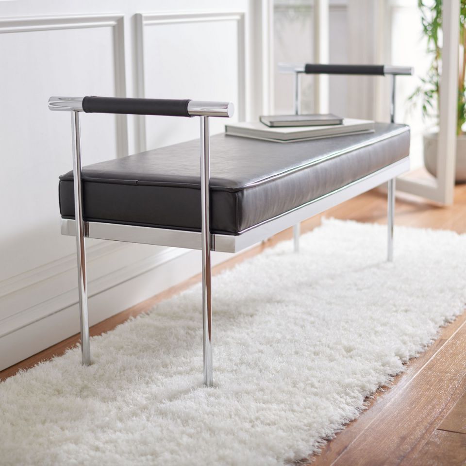 Safavieh Pim Long Rectangle Bench W/ Arms | Benches | Modishstore - 19