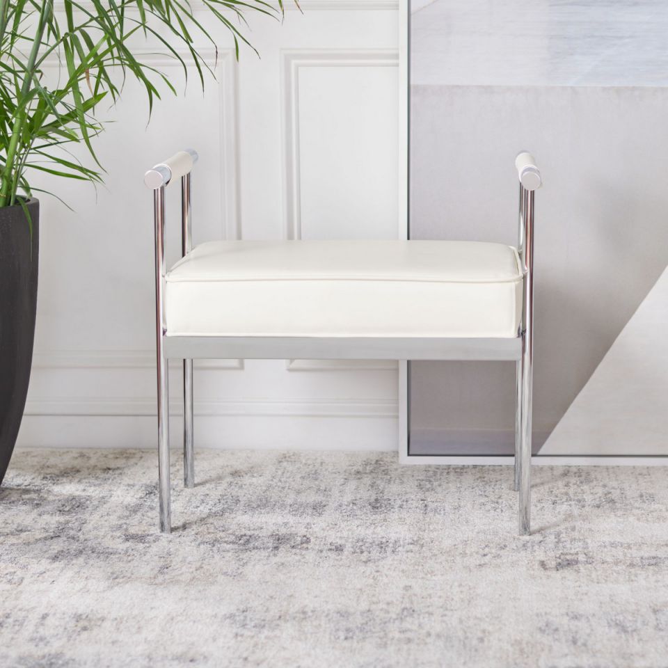 Safavieh Pim Small Rectangle Bench W/ Arms | Benches | Modishstore - 4