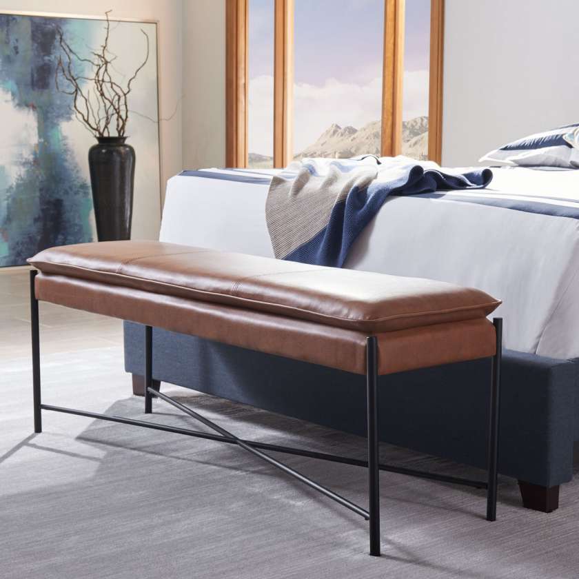 Safavieh Kara Cushioned X Bench | Benches | Modishstore - 16