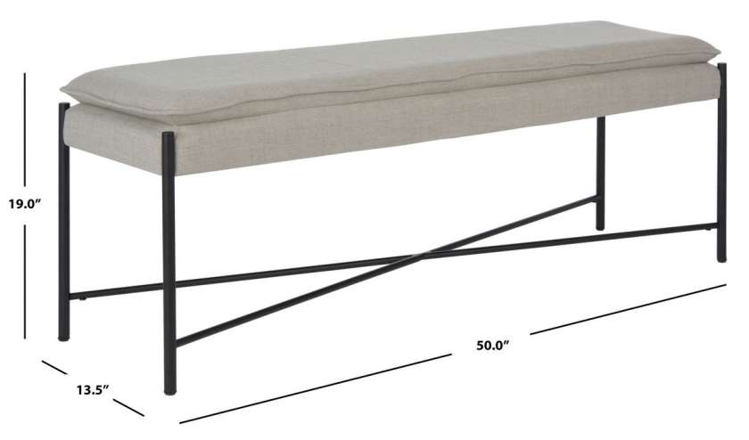 Safavieh Kara Cushioned X Bench | Benches | Modishstore - 12