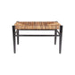 29.5" Damen Abaca Bench, Black And Natural-Mahogany/ Abaca by Jeffan | Benches | Modishstore