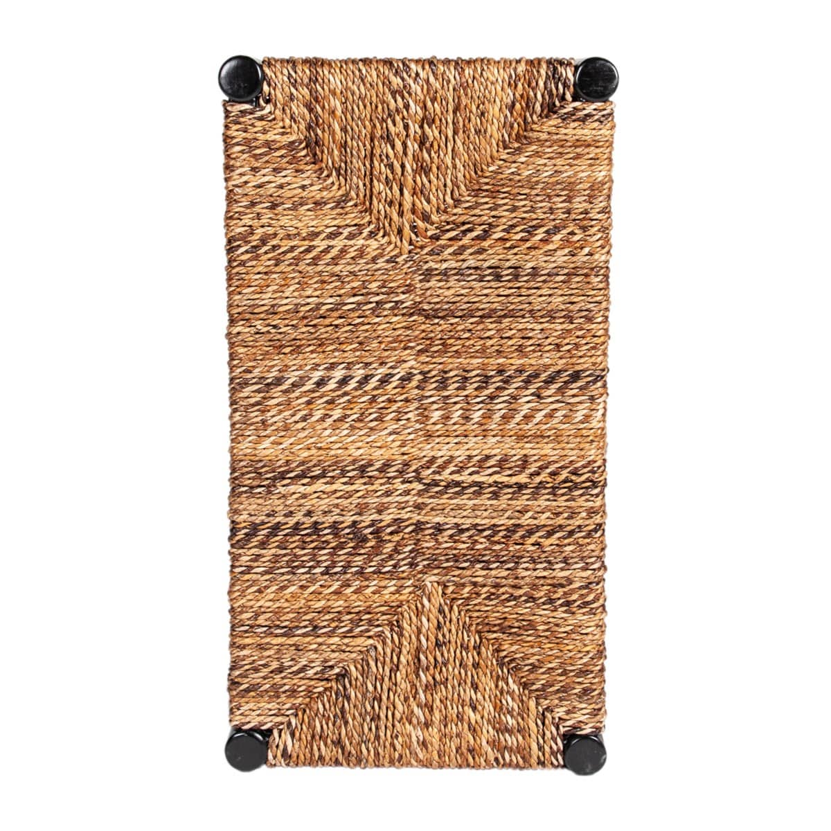 29.5" Damen Abaca Bench, Black And Natural-Mahogany/ Abaca by Jeffan | Benches | Modishstore - 6