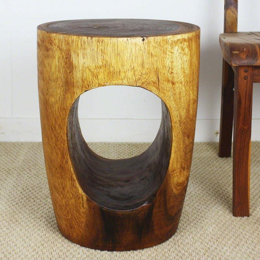 Haussmann Big Eye 15" Dia - Walnut | Stools & Benches | Modishstore