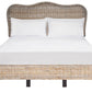 Safavieh Daejon Rattan Bed Full Size - Grey | Beds | Modishstore - 2