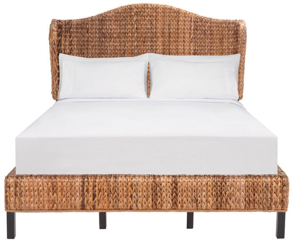 Safavieh Finola Rattan Bed Full Size - Brown | Beds | Modishstore - 2