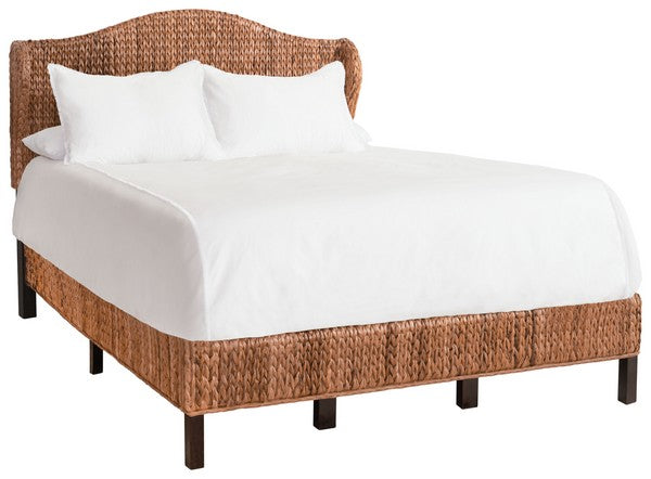 Safavieh Finola Rattan Bed Full Size - Brown | Beds | Modishstore - 3