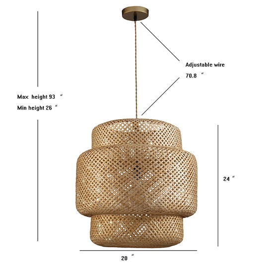 Drusilla Single Light Rattan Pendant Light By Ele Light & Decor | Pendant Lamps |  Modishstore  - 9