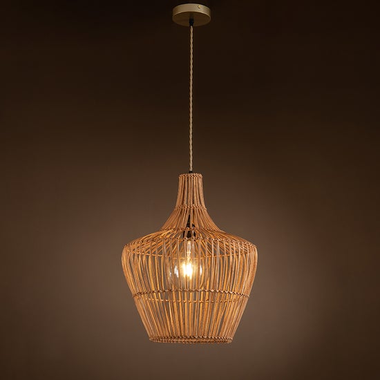 Ailsa Rattan Pendant Lamp By Ele Light & Decor | Pendant Lamps |  Modishstore  - 2