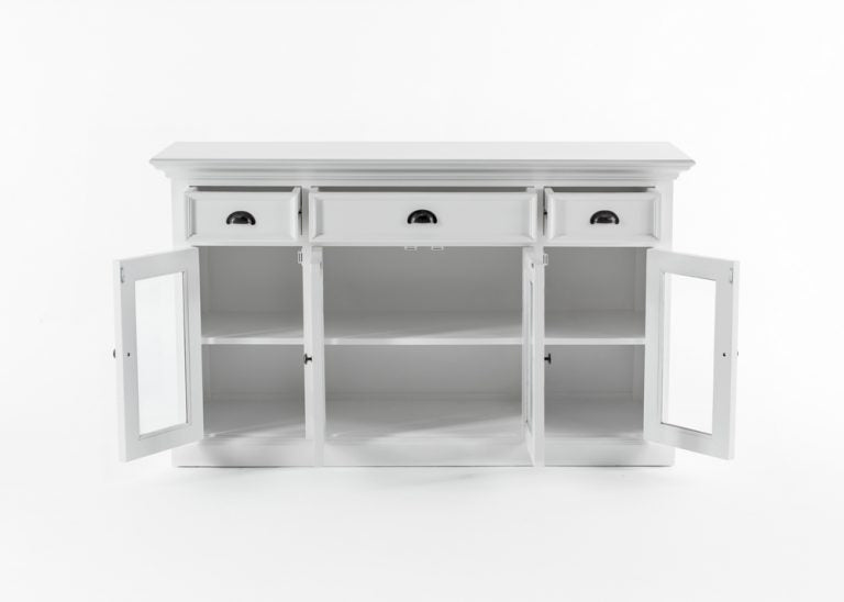 Buffet with 4 Glass Doors 3 Drawers  By Novasolo - BG192 | Sideboards | Modishstore - 8