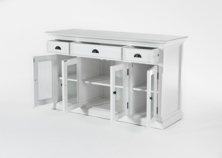 Buffet with 4 Glass Doors 3 Drawers  By Novasolo - BG192 | Sideboards | Modishstore - 6
