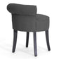 baxton studio millani gray linen modern lounge stool | Modish Furniture Store-3