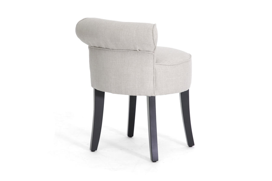 baxton studio millani beige linen modern lounge stool | Modish Furniture Store-3