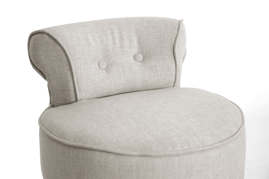 baxton studio millani beige linen modern lounge stool | Modish Furniture Store-4
