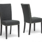 Baxton Studio Harrowgate Dark Gray Linen Modern Dining Chair (Set of 2) | Dining Chairs | Modishstore