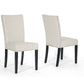 Baxton Studio Harrowgate Beige Linen Modern Dining Chair (Set of 2) | Modishstore | Dining Chairs - 4
