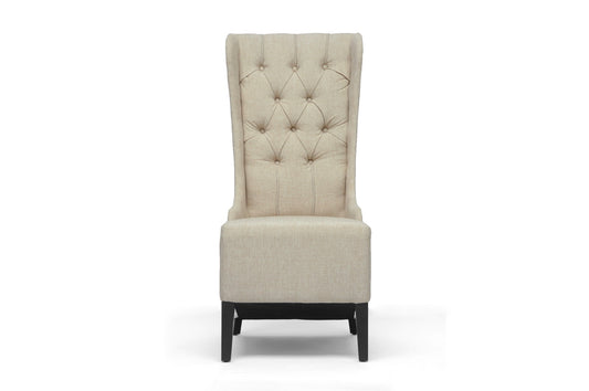 Baxton Studio Vincent Beige Linen Modern Accent Chair | Modishstore | Accent Chairs