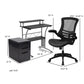 Work From Home Kit - Black Computer Desk, Ergonomic Mesh/Leather Soft Office Chair and Locking Mobile Filing Cabinet | Office Chairs | Modishstore - 9